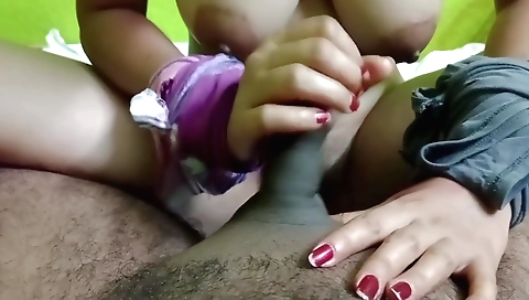 Hairy indian wife is fucked in her white bikini pov