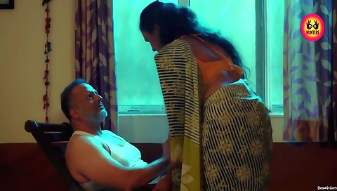 Brunette and her big booty MILF in the bed getting fucked