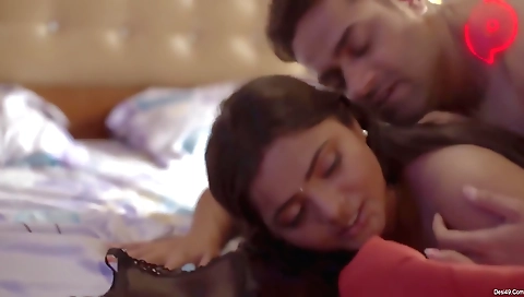 Brunette hottie with a big booty is enjoying a great porn film