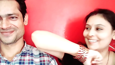 Indian brunette in a sexy outfit is showing some things