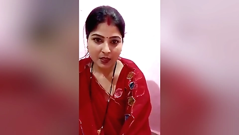 Indian girl in her bed with her husband and her body