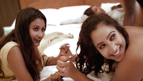 Horny step-parents enjoy a hardcore group sex movie