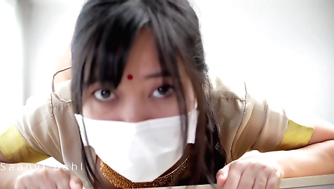 Naked brunette 18+ video with a hot and juicy pussy