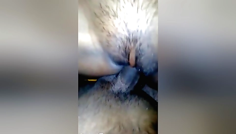 Indian girl with hairy pussy fucking her partner on camera