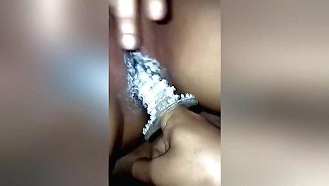 Indian sex toy video shows a hot babe with a huge dildo