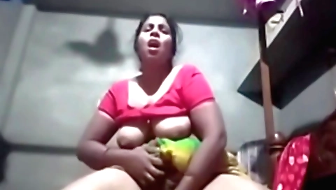 Indian beauty with natural breasts takes all dirt on herself