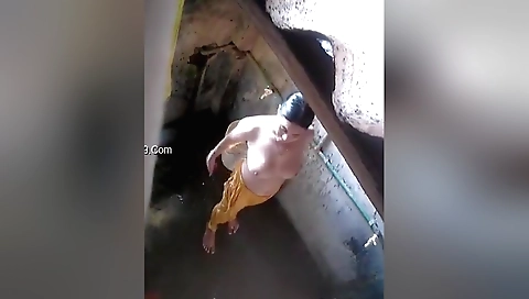 Indian slut naked in the shower in front of hidden camera