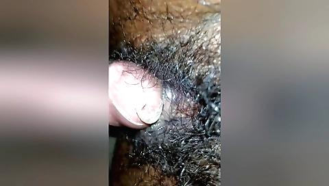 Amateur indian babe with a hairy pussy and a hairy bush
