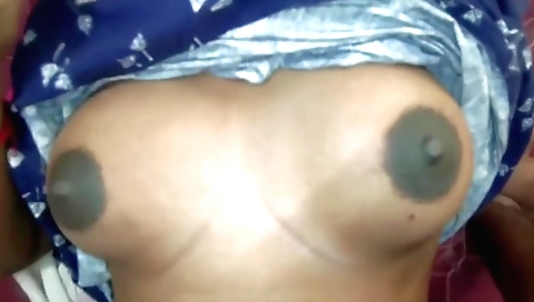 Indian amateur with big boobs fucks her husband in POV