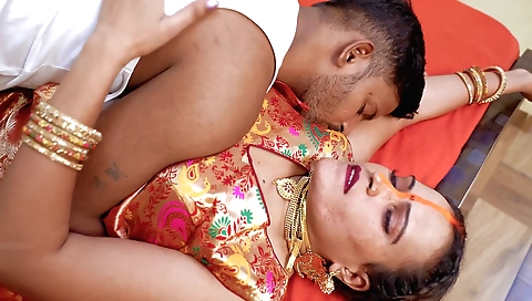 Indian bhabhi with a big ass is having a nice anal sex