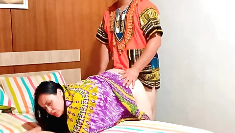 Indian brunette with a large ass is getting pounded