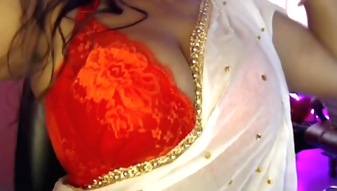 Hot teen gets naked and rubs her large tits by a boyfriend