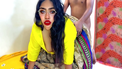 Busty brunette stepfathers in-laws in a hot sex scene