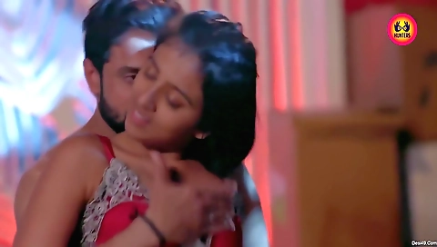 Big boobed brunette babe riding a huge dick in her cunt