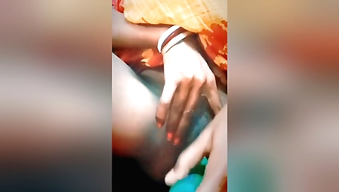 Amateur teen 18+ naked solo fucking at a masturbation