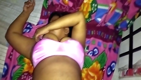 My sweet brunette with big tits shows her tits and pussy