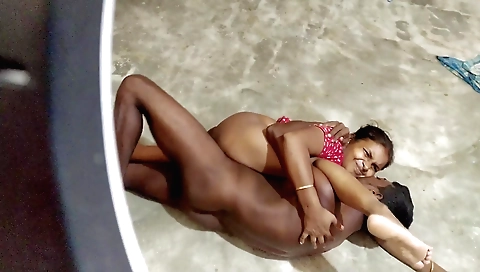 Busty brunette with perfect tits has fun with her boyfriend