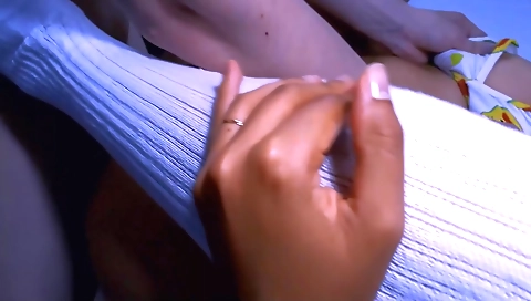 Hot stepdaughter and her stepbrother riding on each other