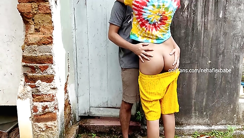 Indian brunette plays with a stranger and then gets fucked