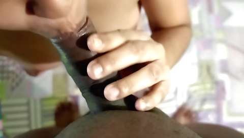 Hot porn video of a nice woman sucking a huge cock