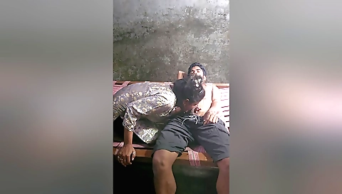Indian slut rides her boyfriend's cock and gets cum on her face