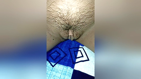Girl in amateur homemade porn video with hairy pussy