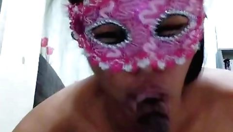 Amateur brunette with a short hair in a webcam video