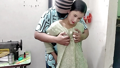 Indian teen gets her pussy fucked by a man with a dick