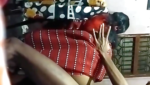 Indian pornstar in a white dress fucks her husband on the webcam