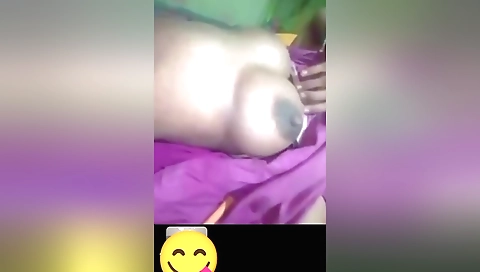 Hairy indian girl is showing off in a video stream