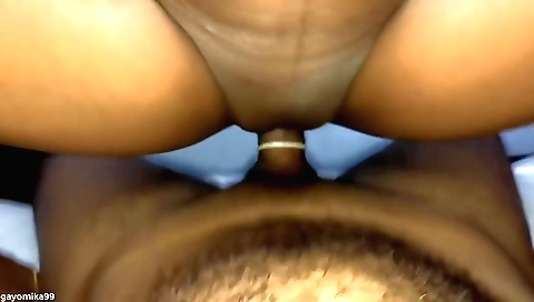 Indian brunette amateur showing her small tits in POV video