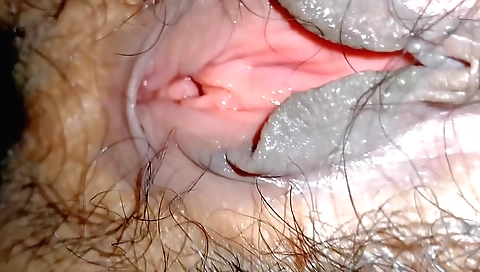 Indian girl shows her hairy pussy with a hot blowjob