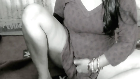 Indian busty wife shows her pussy and boobs on camera