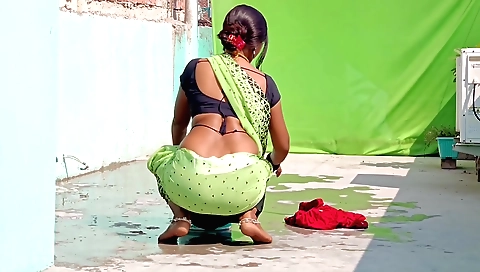 Indian brunette and her aunts boyfriend fucked in bedroom