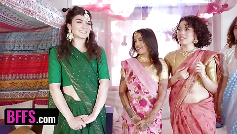 Gorgeous indian chick getting spanked in a deepthroat scene