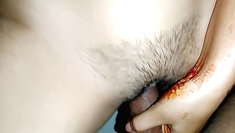 Indian girl in tight panties and booty enjoys fucking