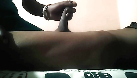 Indian housewife masturbating in front of the camera