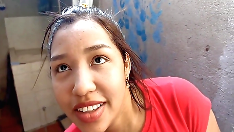 Brunette is on the way home and sits next to her friend